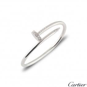 Cartier White Gold Diamond Juste Un Clou Bracelet Size 16 B6048716